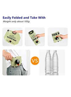Meetion Pack Of 4, 8L Portable Water Bag Folding Bucket Water Container Jug Bottle Pouch Outdoor Travel Camping with Handle Camping Supplies  - Image 3