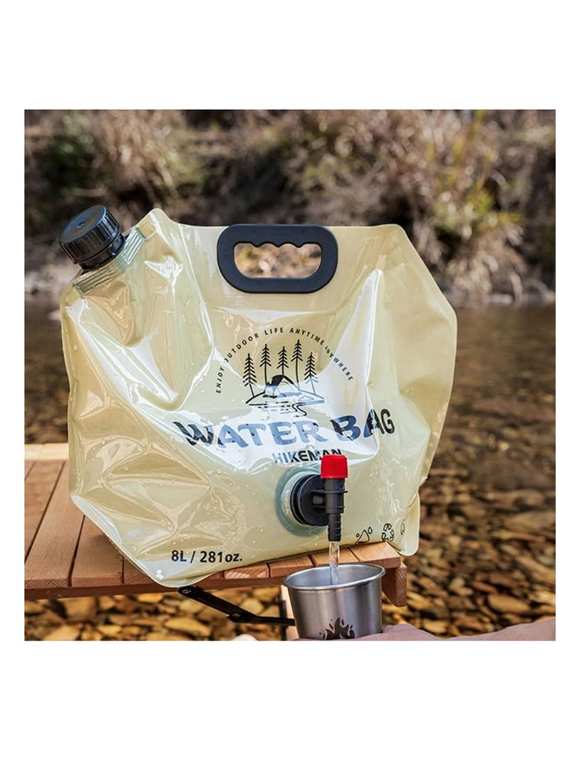 Meetion Pack Of 4, 8L Portable Water Bag Folding Bucket Water Container Jug Bottle Pouch Outdoor Travel Camping with Handle Camping Supplies - Image 5