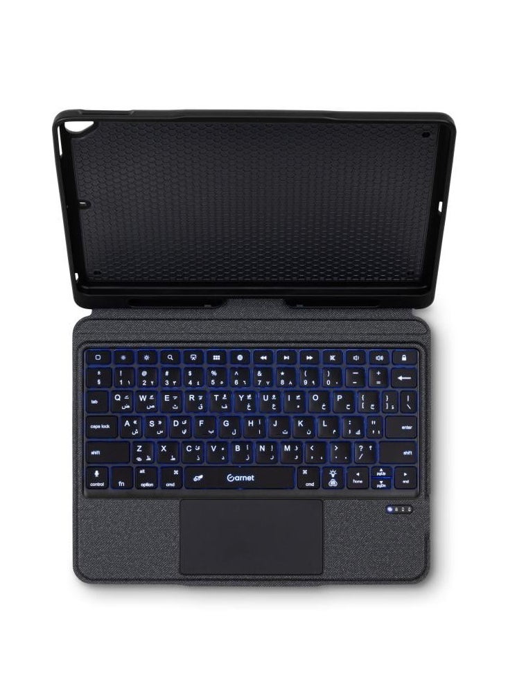 GARNET - Compare - MAGCASE BOARD Wireless Keyboard with Built-in Wireless Mouse and Backlit Keyboard for iPad - Black - Image 1