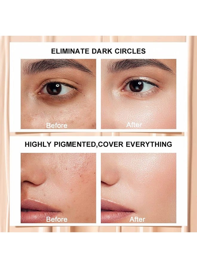 Eakroo 6 Colors Correcting Concealer Palette, Makeup Cream Contour Palette with Brush, Contouring Foundation Highlighting Concealer Palette for Conceals Dark Circles, Redness, Acne, Blemish（B） - Image 5