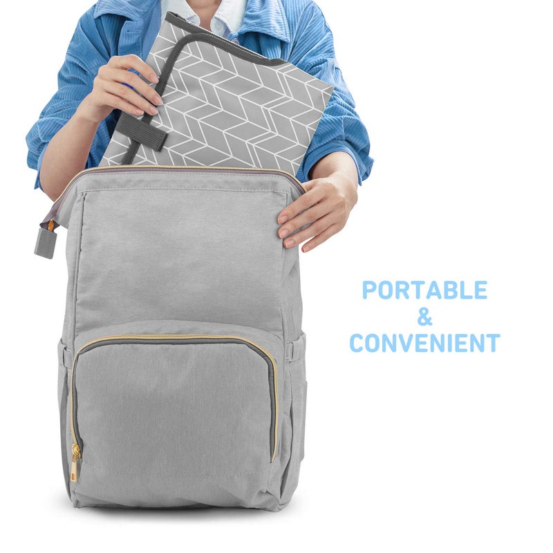 Babebay Portable Changing Pad for Baby, Waterproof Travel Changing Pads for Moms, Dads, with Built-in Pillow, Excellent Baby Shower, Registry Gifts - Image 5