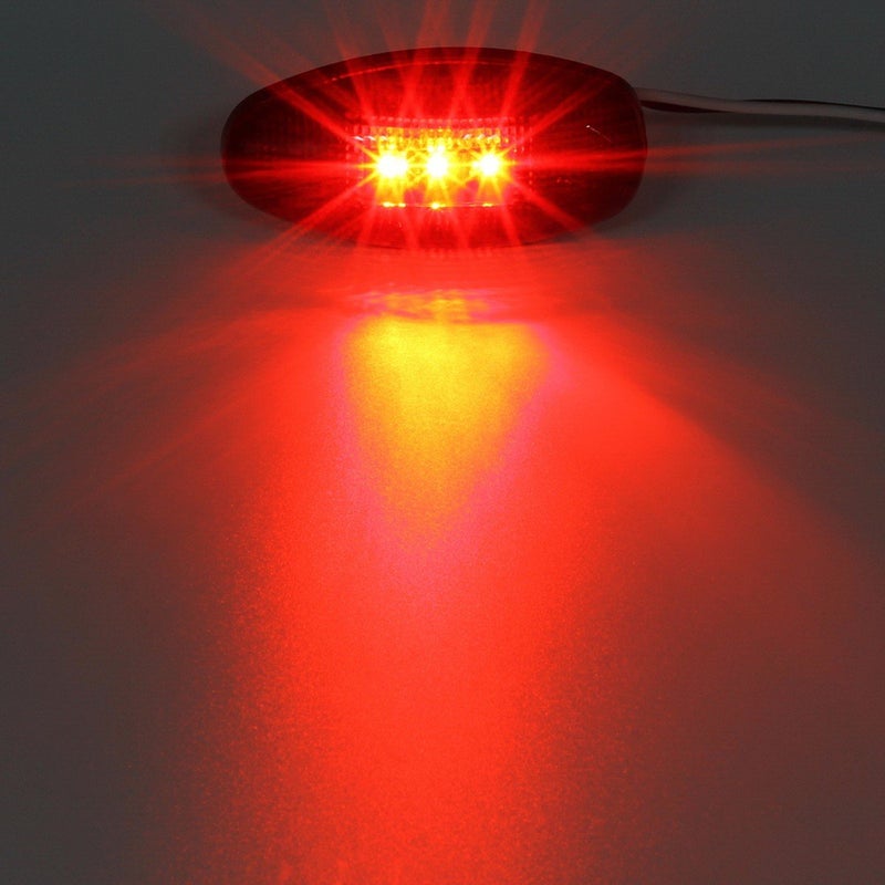 Partsam Dually LED Fender Bed Side Marker Lights Set Smoke Lens Replacement For Silverado and Sierra 1999-2013 Dually 2500 3500 HD Dual Wheeler Trucks (2 x Amber, 2 x Red) - Image 4
