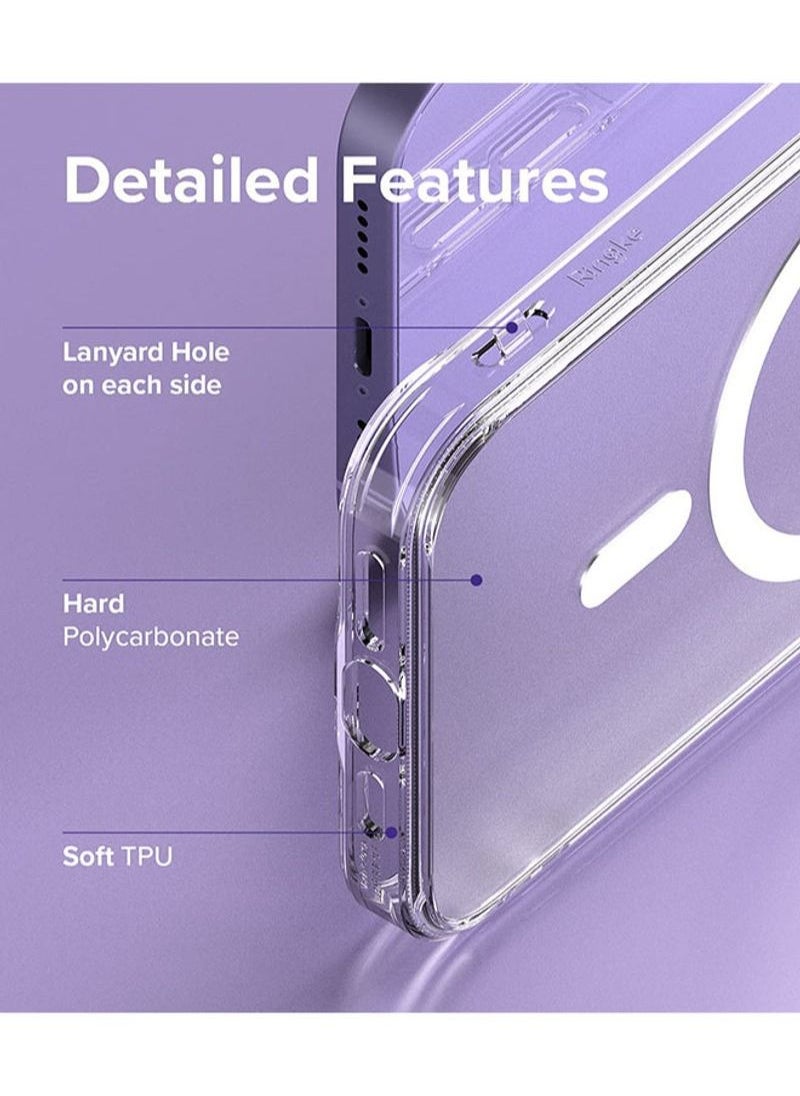 BORTONY - Magnetic Translucent Hard Frost Cover for Apple iPhone 13 Case with MagSafe Matte Clear - Image 1