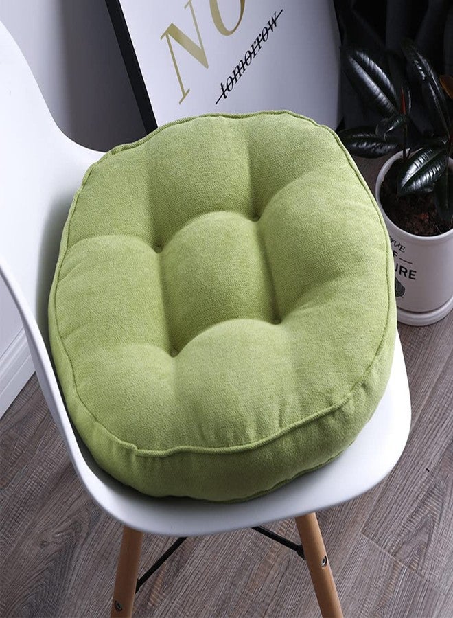 vctops Round Chair Pad Seat Cushion Solid Color Soft Chair Pads Comfy Velvet Cushion Pillow for Kitchen Dining Office Chair Kids Reading (Green,Diameter 18") - Image 1