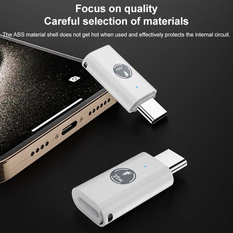 TECPHILE Type-C to Lighting OTG Adapter Converter, 35W PD Fast Charging, 480Mbps Data Transfer, LED Indicator, Compatible with iPhone 14/13/12/11/X/8 Series and Other Type-C Devices (Pack of 1) - Image 5