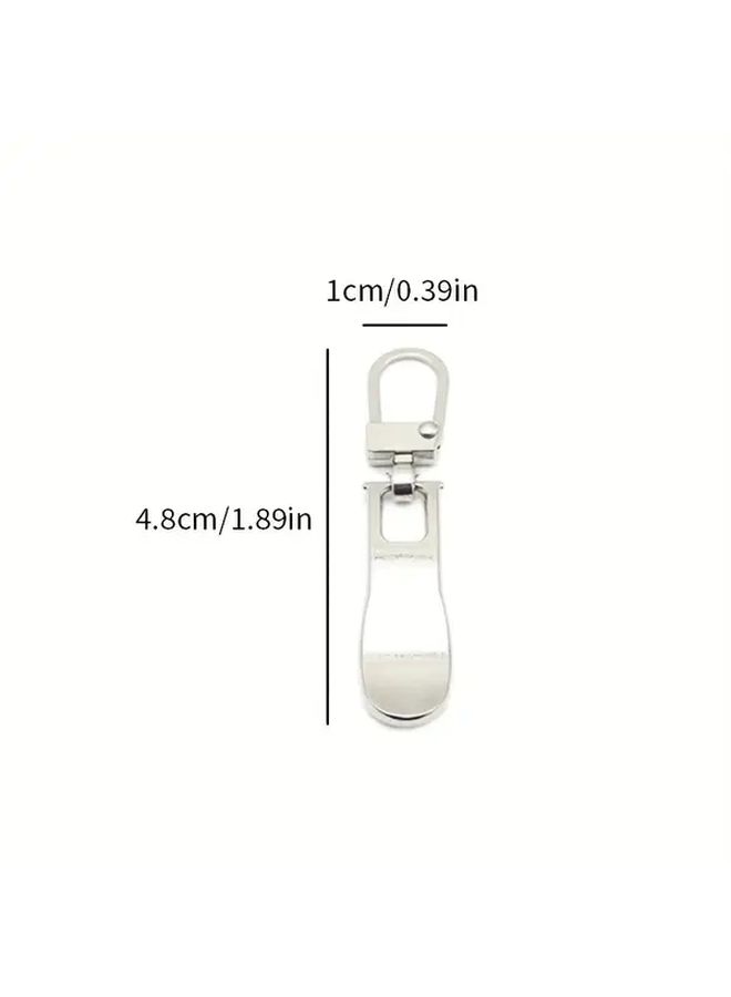 4 Black Detachable Metal Zipper Pull Zippers - Image 3
