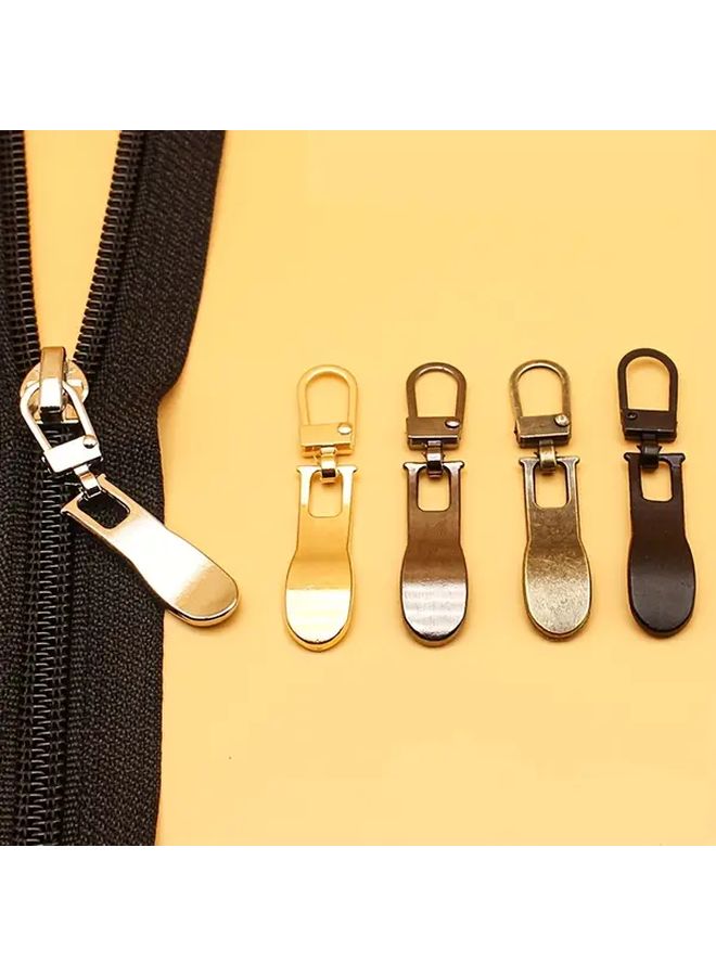 4 Black Detachable Metal Zipper Pull Zippers - Image 4