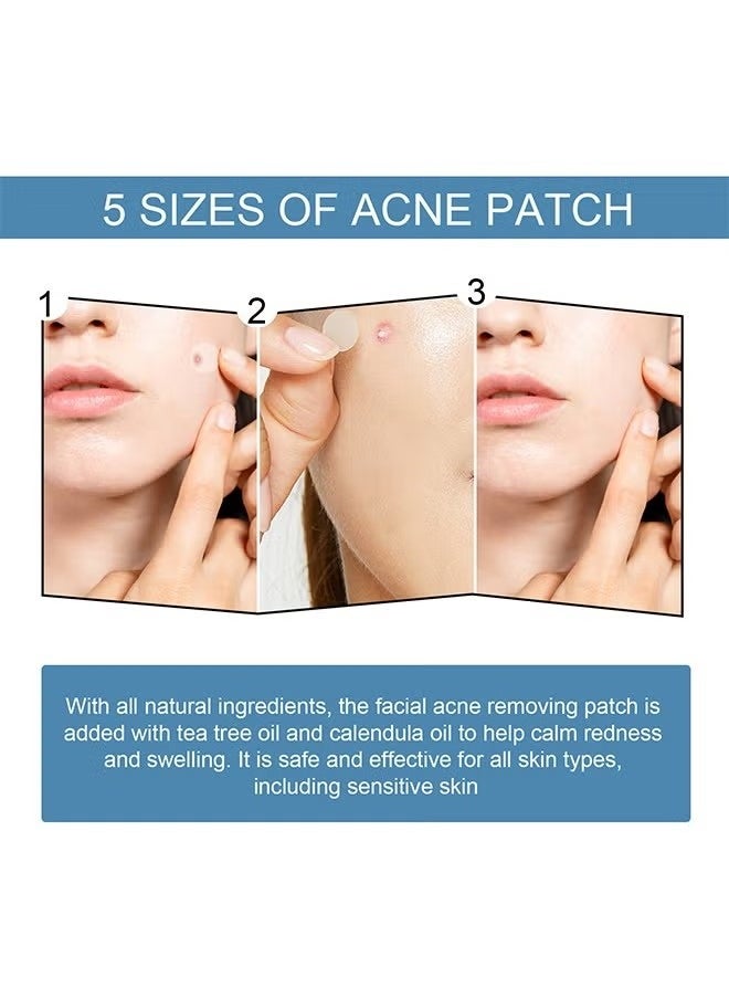 EELHOE Acne Patch Large Pimple Patches -Big Acne Patches, XL Hydrocolloid Bandages for Full Face, Forehead, Chin, Nose, Body, Back, Neck & Chest, Oval, Moon, Square hydrocolloid Patch ( 80 Patches)  - Image 4
