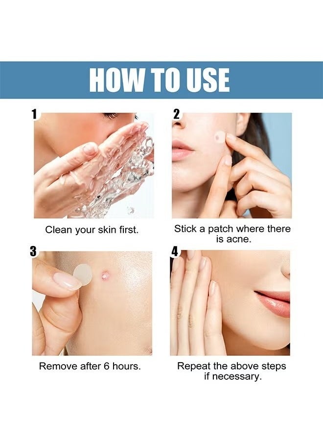 EELHOE Acne Patch Large Pimple Patches -Big Acne Patches, XL Hydrocolloid Bandages for Full Face, Forehead, Chin, Nose, Body, Back, Neck & Chest, Oval, Moon, Square hydrocolloid Patch ( 80 Patches)  - Image 5