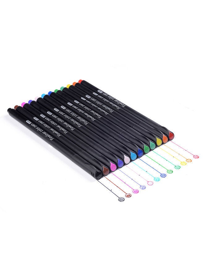 نيبمينينت طقم أقلام تلوين بخط رفيع مكون من 12 قطعة متعدد الألوان - Image 2