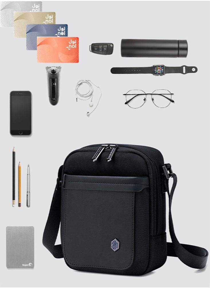 ARCTIC HUNTER - Lightweight Crossbody Sling Bag, Small Work Office Messenger Bag for Men, Black - Image 1