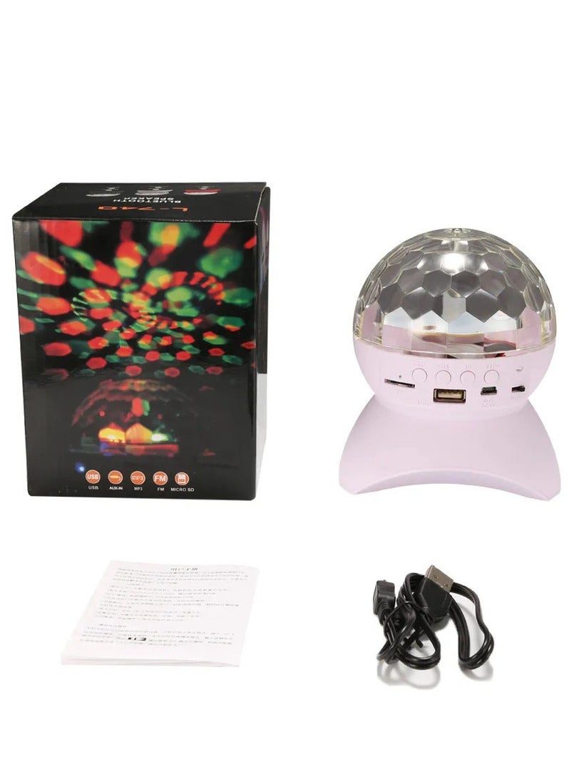Generic - Crystal Disco Ball Led Light Wireless Bluetooth Music Player Speaker - Image 1