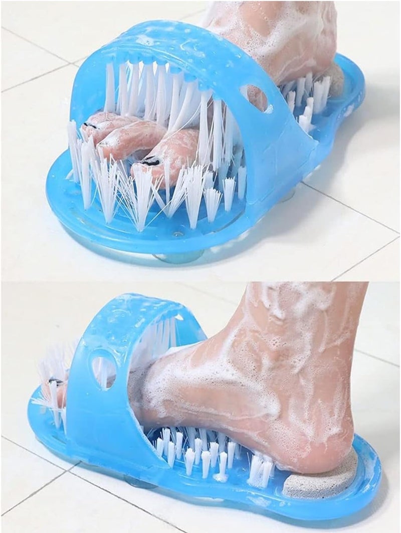 Foot Cleaner Scrubber Bath Massager Shower Slippers, 1 Piece قطعة واحدة من شبشب الباديكير و منظف القدمين سهل الاستخدام، ومدلك الاستحمام، ونعال الاستحمام - Image 3