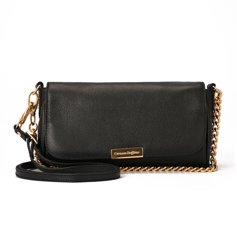 Carmen Steffens Black Baguette Bag