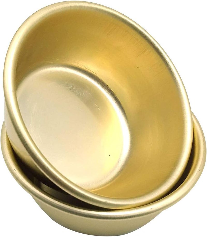 SUPIA Korean Traditional Wine BowlsNo handle Korean Wine Bowl Hiking Soup Dish BBQ Parties Camping  All Occasions Aluminum Yellow 2pcs 531 inches - Image 1