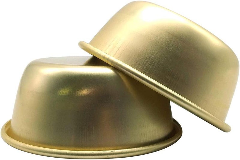 SUPIA Korean Traditional Wine BowlsNo handle Korean Wine Bowl Hiking Soup Dish BBQ Parties Camping  All Occasions Aluminum Yellow 2pcs 531 inches - Image 3