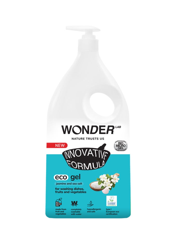 Wonder Lab Eco dishwashing liquid, 1L, Jasmine Sea Salt