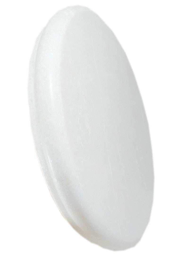 NRSON Chakla Pure White Marble Roti Roller Rolling Board Roti Maker Roti Maker Phulka Maker Rolling Pin Board or Round Board Chapati Maker chakla for Home Kitchen - Image 4