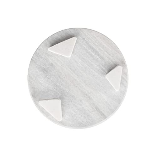 RBY Pure White Marble Chakla (Chopping Board) 9.5 Inch Rolling Board Polpat for Cutting Chopping and Rolling - Image 2