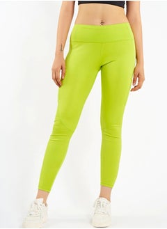 SIGMA FIT Sigma Fit ACID LIME CRUCIAL BASIC LEGGINGS - S ,Color: Phosphorous  - Image 2