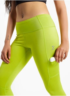 SIGMA FIT Sigma Fit ACID LIME CRUCIAL BASIC LEGGINGS - S ,Color: Phosphorous  - Image 5
