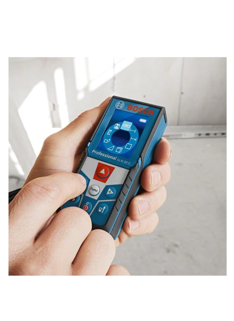 بوش جهاز قياس بالليزر احترافي مع تطبيق GLM 50 C أزرق/أسود 50 متر  - Image 4