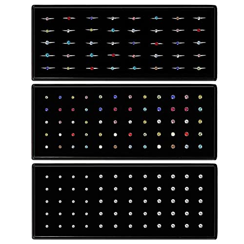 OMAIGAR 3 Sets 160 Pcs Nose Rings and Studs, Surgical Stainless Steel Piercing Jewelry, Colorful Hoops for Women, 1.5/2/2.5mm Studs Men, Idea Gift or Daily Wear - Image 1