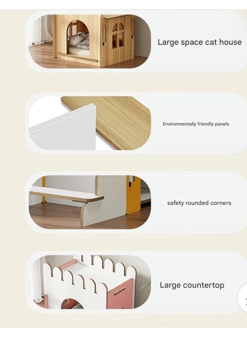 A.M Cat Enclosures Indoor, Cat Condo Cage, Cat Villa, Large Cat Cage, Cat House with Stairs, Four Seasons, Comfort - Image 2