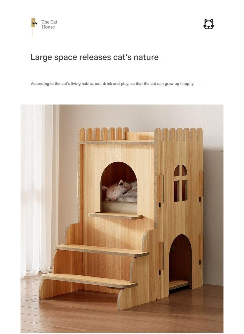 A.M Cat Enclosures Indoor, Cat Condo Cage, Cat Villa, Large Cat Cage, Cat House with Stairs, Four Seasons, Comfort - Image 4