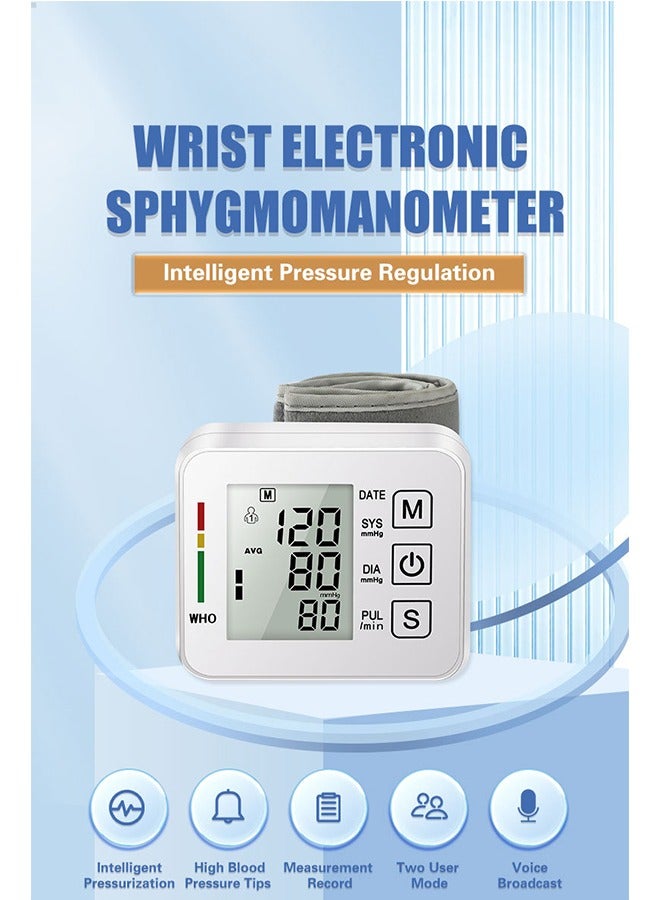 هافن مراقب ضغط الدم ، كاشف ضربات القلب غير المنتظمة ، مراقب ضغط الدم التلقائي 90x2 ذاكرة القراءة وشاشة LCD كبيرة ، شحن USB ، كفاد معصم قابل للتعديل ، مثالي للمنزل والمستشفى - Image 2