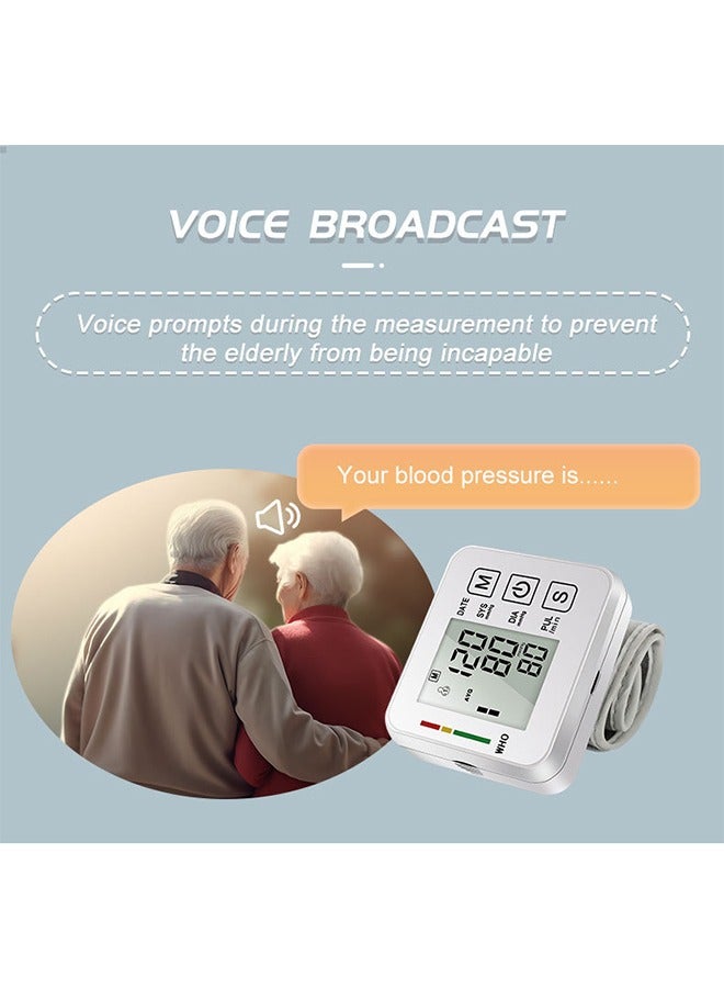 هافن مراقب ضغط الدم ، كاشف ضربات القلب غير المنتظمة ، مراقب ضغط الدم التلقائي 90x2 ذاكرة القراءة وشاشة LCD كبيرة ، شحن USB ، كفاد معصم قابل للتعديل ، مثالي للمنزل والمستشفى - Image 4