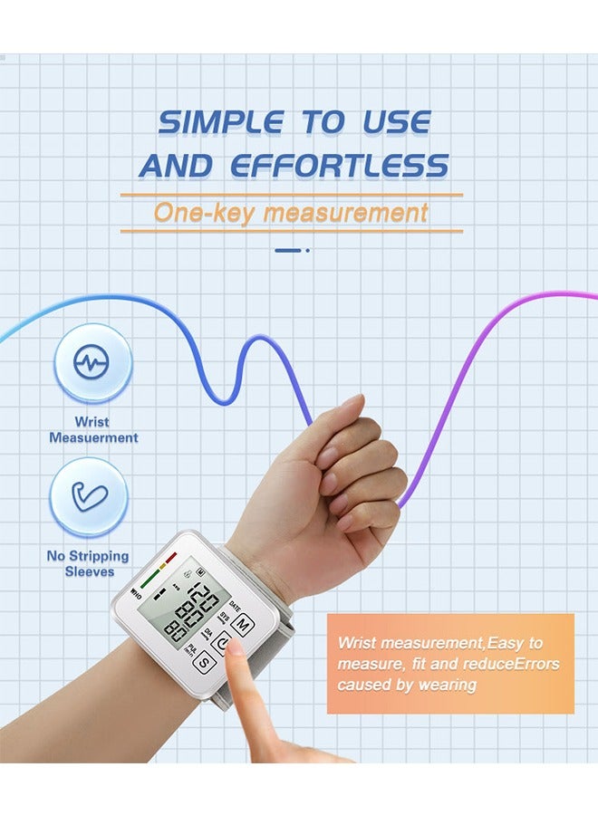 هافن مراقب ضغط الدم ، كاشف ضربات القلب غير المنتظمة ، مراقب ضغط الدم التلقائي 90x2 ذاكرة القراءة وشاشة LCD كبيرة ، شحن USB ، كفاد معصم قابل للتعديل ، مثالي للمنزل والمستشفى - Image 5