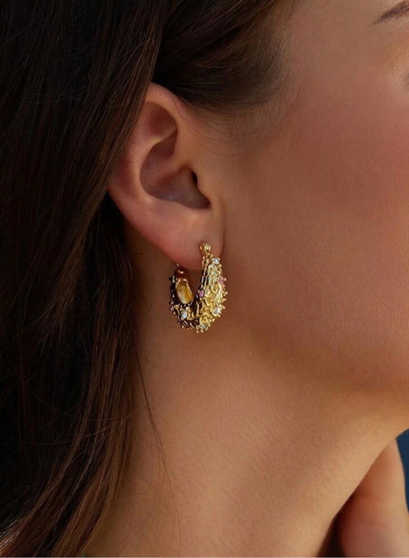 Equal Amazing Gold Stainless Steel Earrings For Women - Image 1