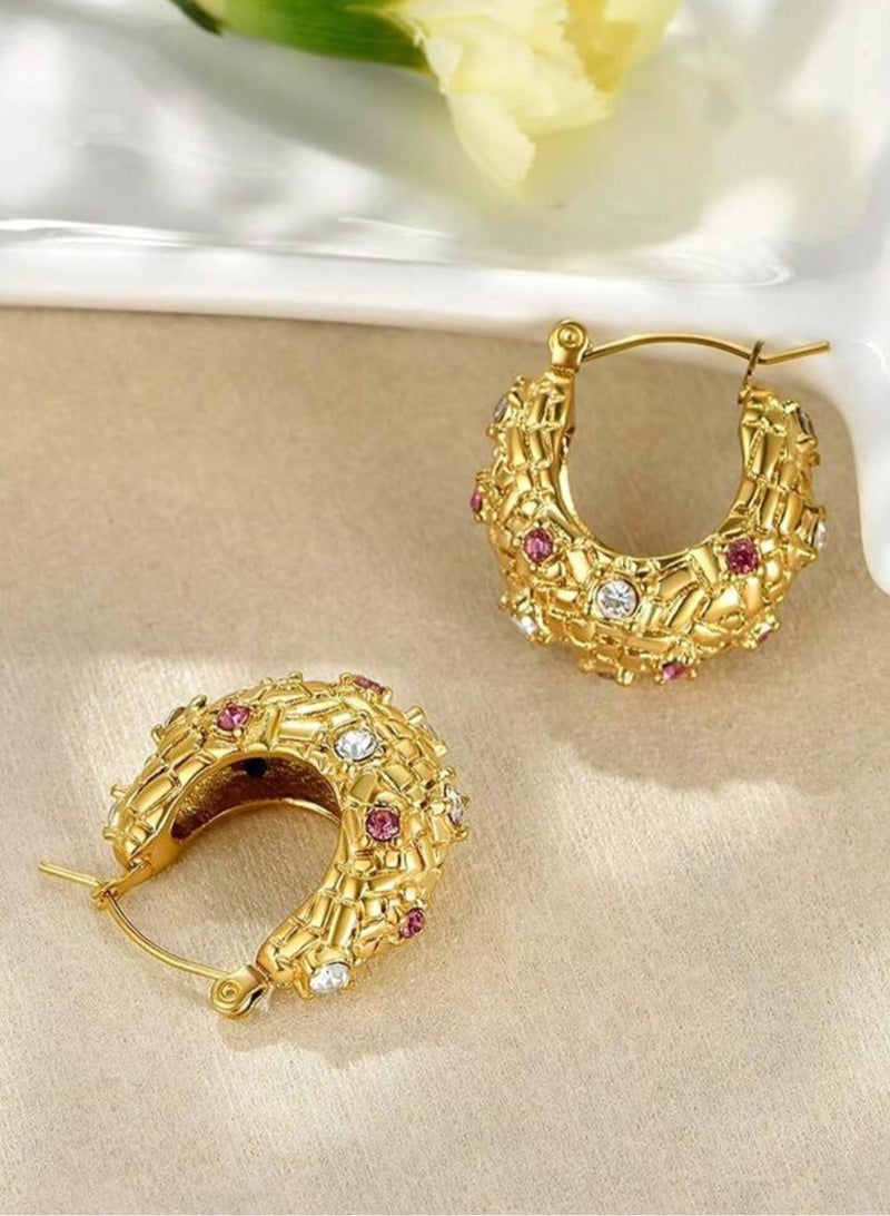 Equal Amazing Gold Stainless Steel Earrings For Women - Image 2