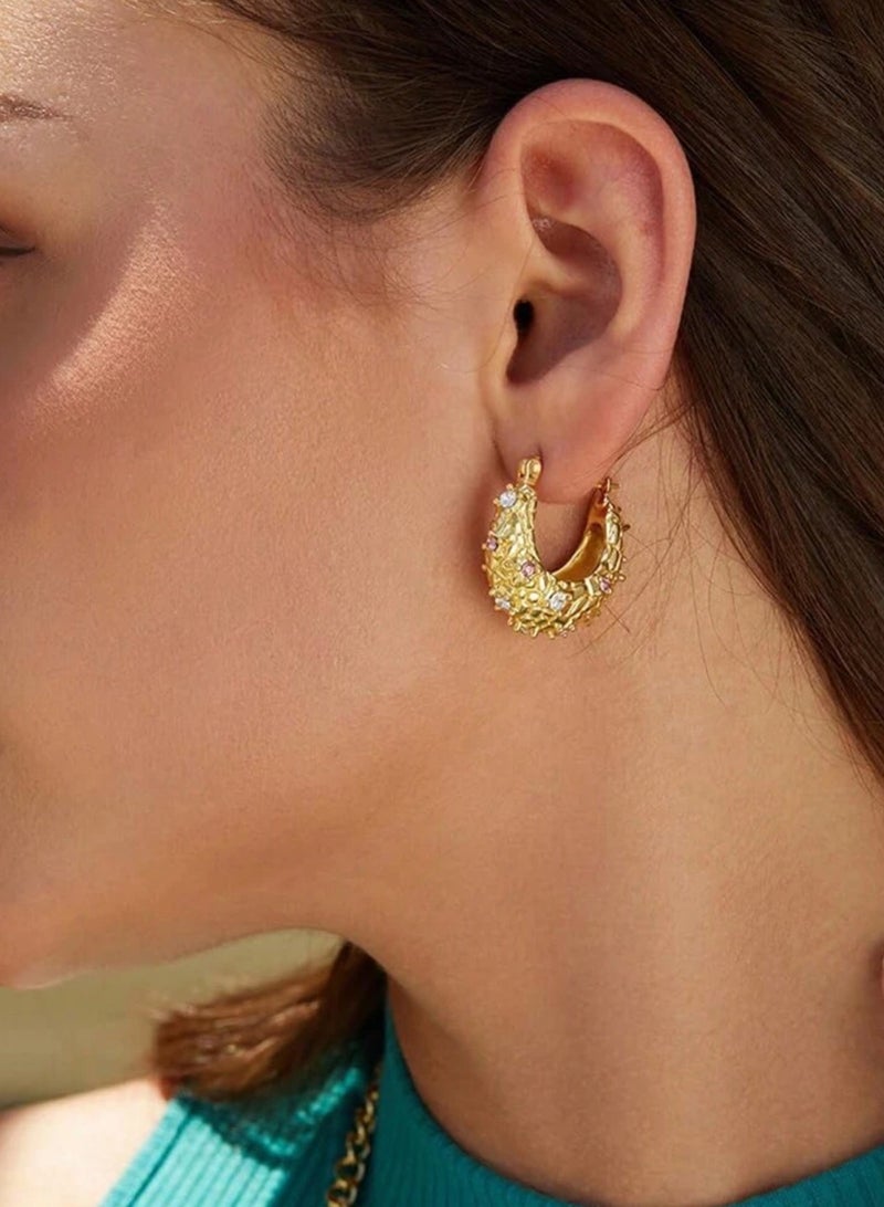 Equal Amazing Gold Stainless Steel Earrings For Women - Image 3