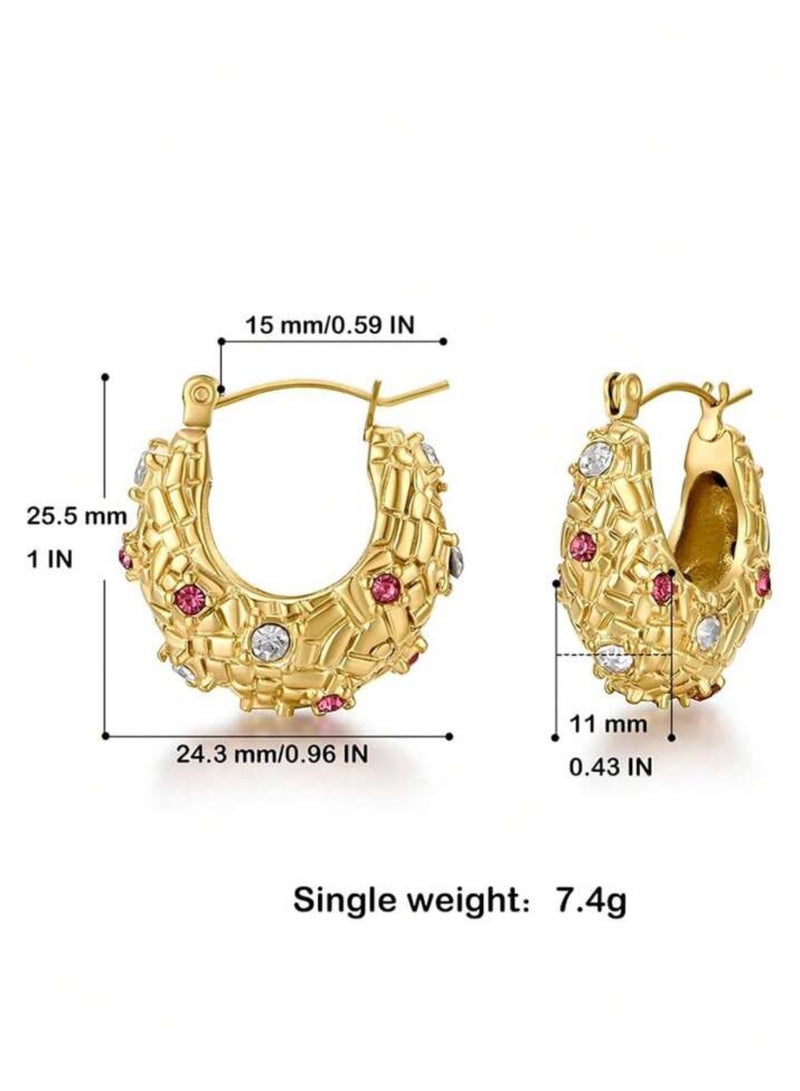 Equal Amazing Gold Stainless Steel Earrings For Women - Image 5