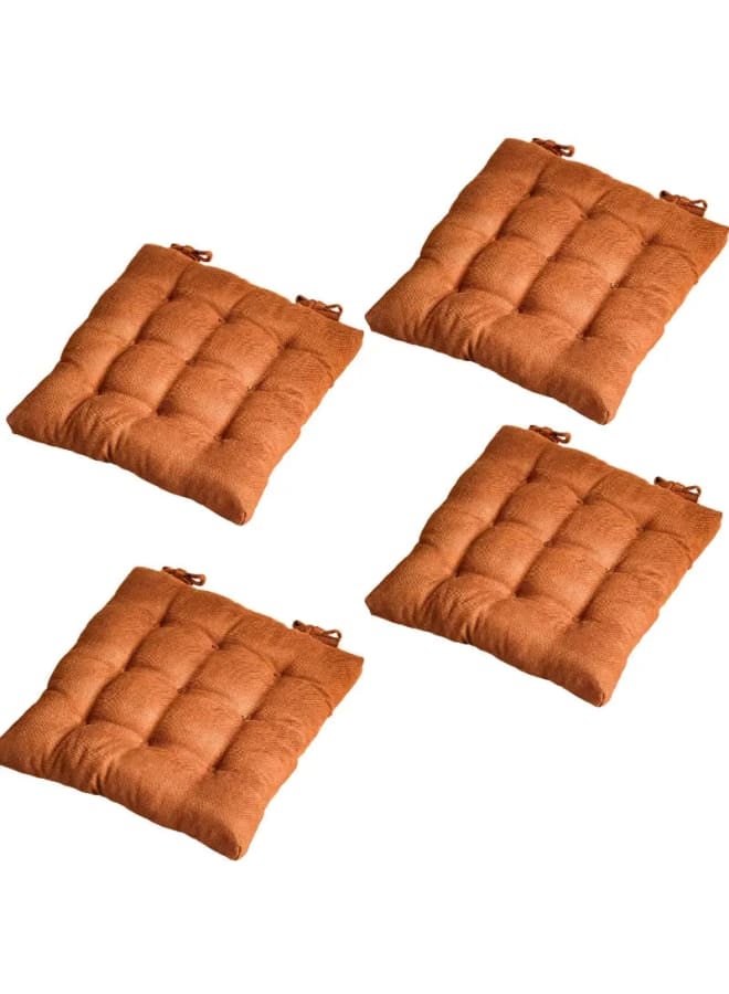 The Carpet Empire Velvet Premium Brown Seat Cushion 40.64x40.64 cm - Image 4