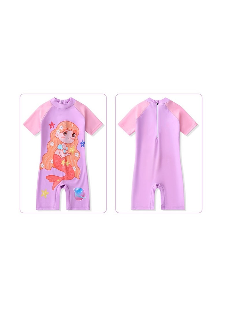 YD Long Sleeved Beach Sunscreen Children's One Piece Swimsuit - Image 2