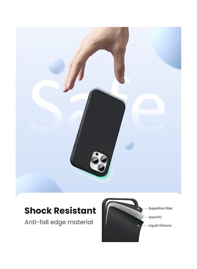 Silicone Protective Case For iPhone 13 Pro Max 6.7 inch Black - Image 3