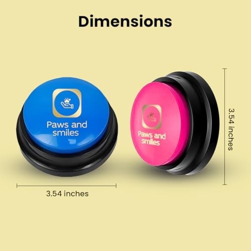 Paws & Smiles Paws and Smiles Dog Buttons for Communication 8Pack Recordable Talking Buttons for Dogs Cats 30Second Voice Dog Training Buttons Starter Set Pet Communication Buzzer Gift - Image 3