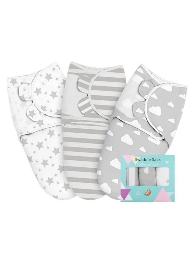 Generic 3-Pack Baby Swaddle Wrap Sleep Sacks, Newborn Swaddlers Blanket Wrap, Breathable and Skin-Friendly Cotton, Baby Swaddle 0-3 Months  - Image 1