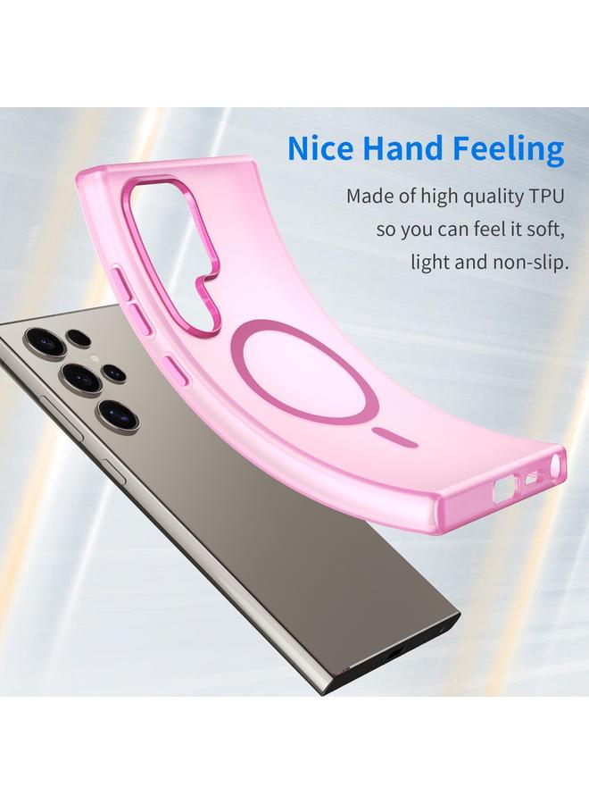 S-TOP Case For Samsung Galaxy S24 Ultra 5G MagSafe Frosted Translucent TPU + PC Full Coverage Phone Case - Image 3