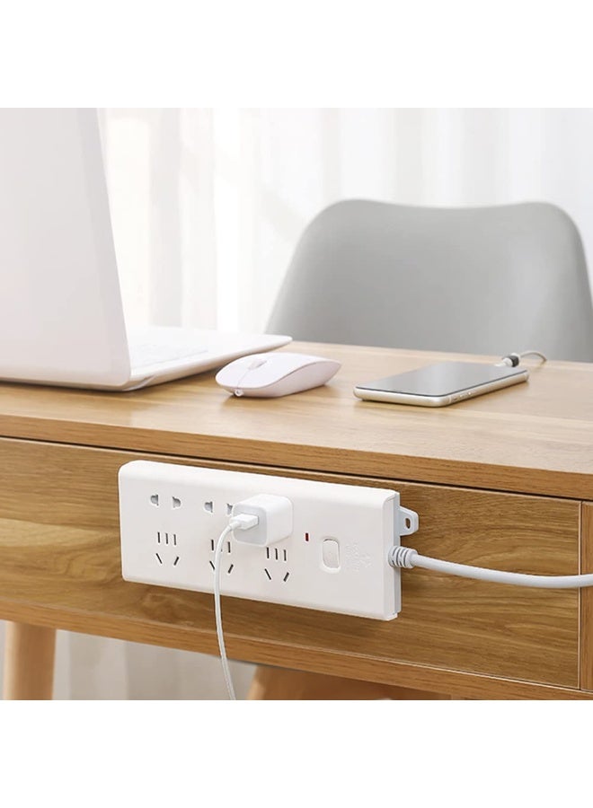 4 Pack Self-Adhesive Power Strip Holder, No-Drill Wall Mount Socket Organizer, Extension Block Holder for Home, Kitchen, and Office - Image 3