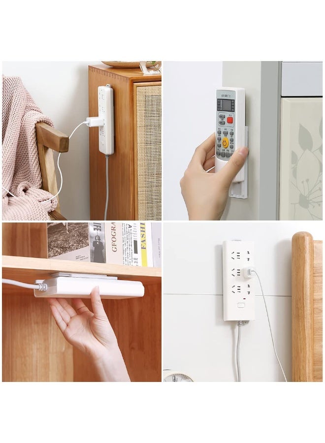 4 Pack Self-Adhesive Power Strip Holder, No-Drill Wall Mount Socket Organizer, Extension Block Holder for Home, Kitchen, and Office - Image 4