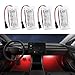 FICOLPO 4 Pcs Interior LED Lights Bulbs Kit Compatible with Tesla Model 3 Y X S Super Bright Replacement Light Bulbs for Footwell Door Puddle Trunk Frunk for Tesla Accessories Red - Image 2