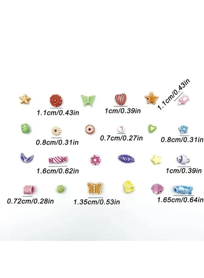 30 جرام 100 قطعة تشكيلة خرز أكريليك سلسلة المحيطات لحرف صنع المجوهرات DIY - Image 5