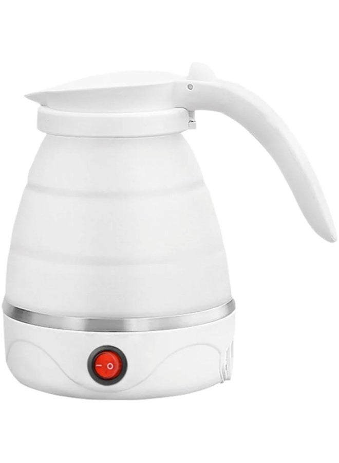 Tradeo Portable Collapsible Electric Kettle - 600ml Foldable Travel Water Boiler for Camping & Home - White - Image 1