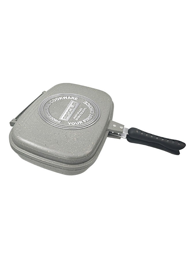 PROCILA Non-Stick Granite Double Sided Grill Grey 36cm - Image 3