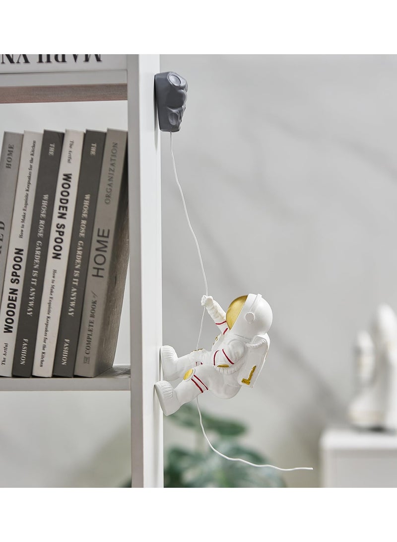 Excefore تمثال جدار رُوّاد الفضاء متسلقين، ديكور منزلي حديث، زخارف بتصميم فضاء خارجي، ديكور جداري ثلاثي الأبعاد لغرفة الأطفال، غرفة الدراسة، الحمام، ديكور جدار متسلق رُوّاد الفضاء - Image 1