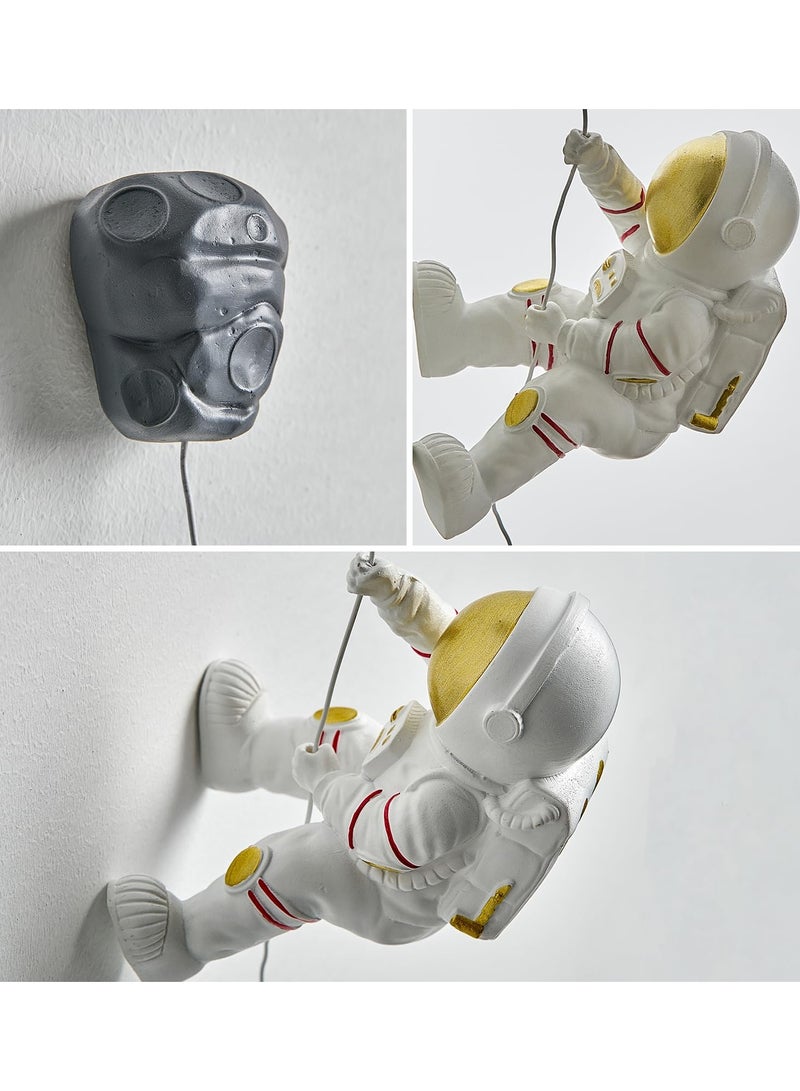 Excefore تمثال جدار رُوّاد الفضاء متسلقين، ديكور منزلي حديث، زخارف بتصميم فضاء خارجي، ديكور جداري ثلاثي الأبعاد لغرفة الأطفال، غرفة الدراسة، الحمام، ديكور جدار متسلق رُوّاد الفضاء - Image 5